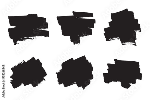 Set of brush paint stroke texture swatch Hand painted background Ink scribble dab clipart Paint smudge for tags and stamps design, beauty fashion poster