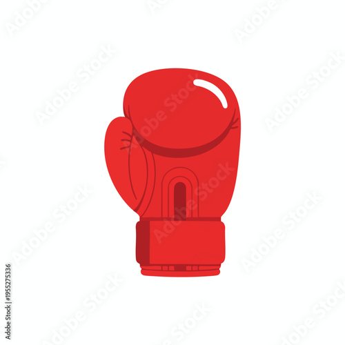 Simple red boxing glove illustration against a white background