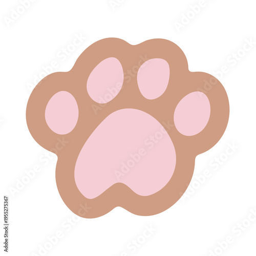 Hand drawn cute cat's paw Cat, dog, animal, pet, puppy, bear, wolf, tiger paw clipart in doodle style Single element for print, web, design, decor, greeting cards, children's prints
