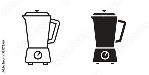 Blender icon line style collection. Simple black solid icons