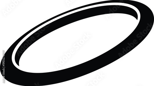 Solid silhouette vector angel halo, glowing ring icon, divine light symbol, celestial aura isolated, holy ring design, circular glow element.