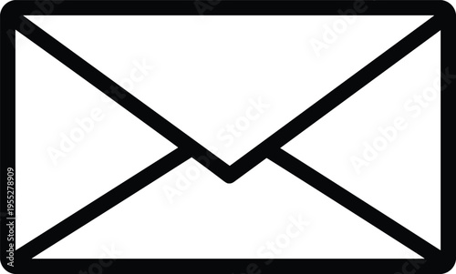 Solid silhouette vector envelopeSolid silhouette vector envelope icon for email and mail communication, digital message and business correspondence symbol, isolated graphic illustration.