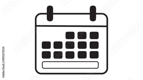 Business Calendar Icon for Scheduling Financial Deadlines Project Planning and Corporate Time Management Systems