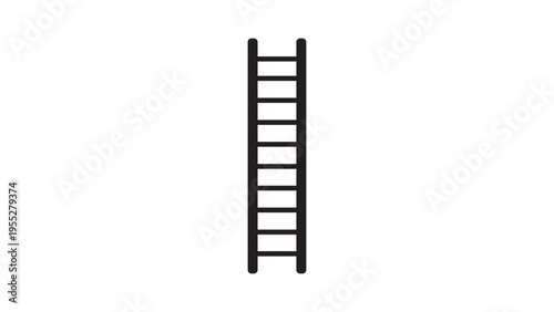 Vertical ladder icon representing step by step business growth career advancement and success pathway visualization