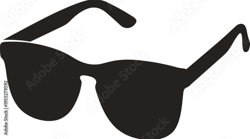Solid silhouette vector icon of sunglasses for summer, fashion, sun protection, travel, vacation, beach, eyewear, style, optical, accessory, dark.