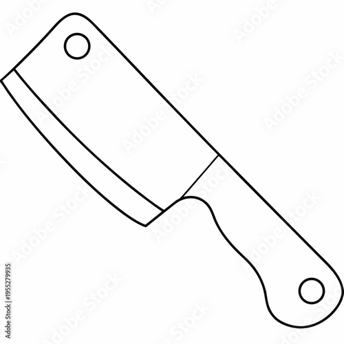 quill knife for sharpening line art vector illustration on transparent background