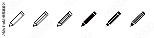ペンと鉛筆のアイコンセット