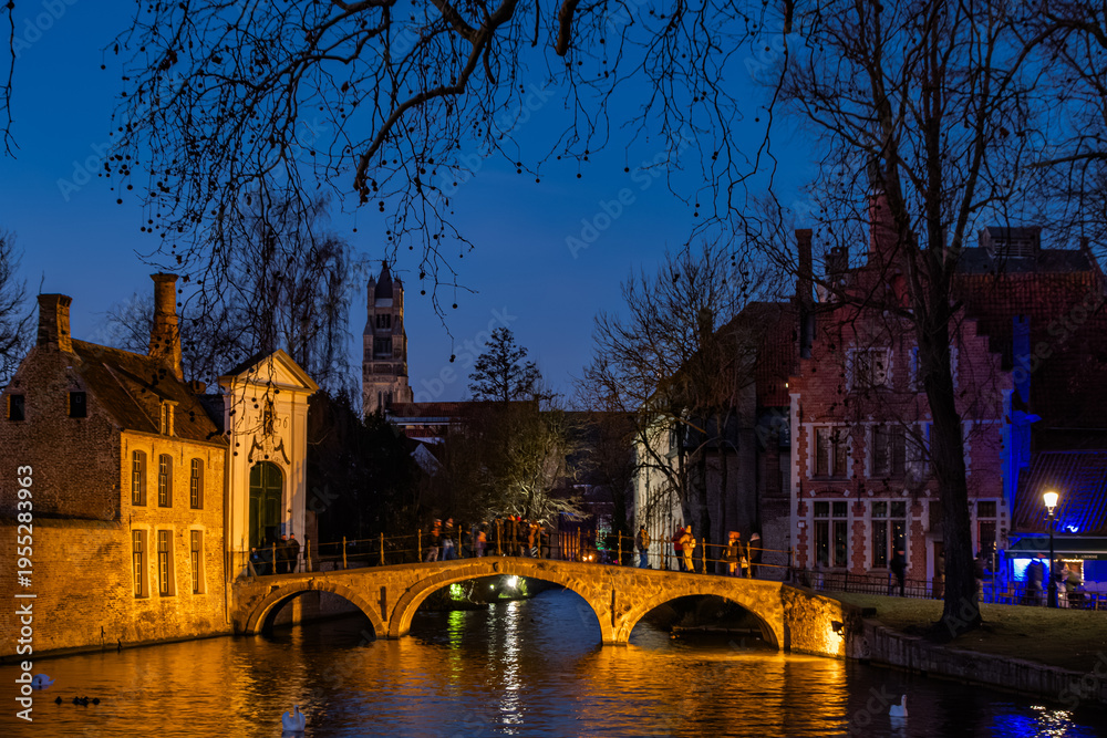 Naklejka premium Bruges, Belgium in December
