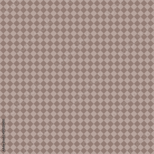 Seamless brown and warm beige geometric diamond grid pattern. Modern tiling background for wallpaper, packaging, textile, branding, and web design.