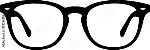 Black glasses icon vector