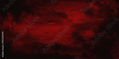 Dramatic abstract red grunge background featuring a fiery sunset cloudscape with dark textures and sunlight motion