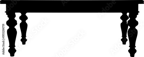 Vector silhouette of a table leg