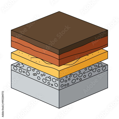 Layered Geological Formation with Distinct Textures.