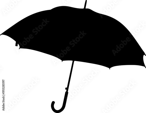 Vector black umbrella icon