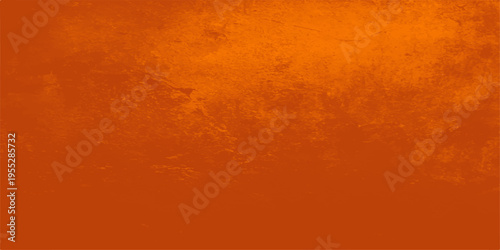 A vintage aged wallpaper design features an old rusty metal texture with a grunge orange and red paint pattern on a dirty textured wall backdrop