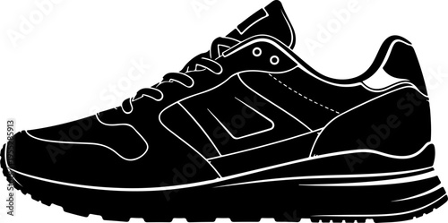 Vector black sneaker icon