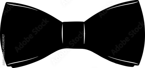 Vector black bow tie icon