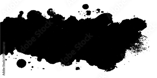 Dark ink blot texture illustration, offering a versatile artistic design element that brings creativity.