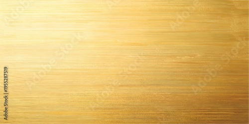 Gold brass glossy brushed metal or satin fabric gradient texture vector background
