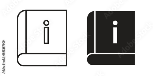 User guide icon, line pictogram on white.