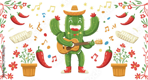 Flat cinco de mayo background