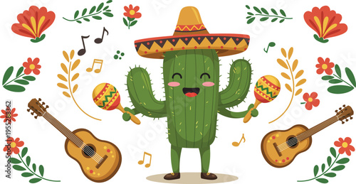 Flat cinco de mayo background