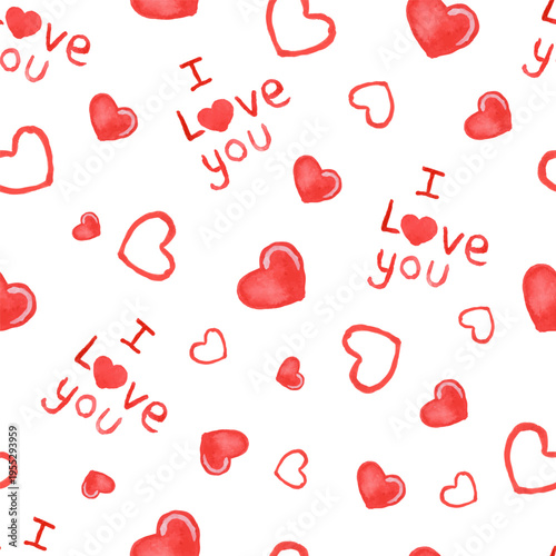 Seamless pattern for Valentine's Day 