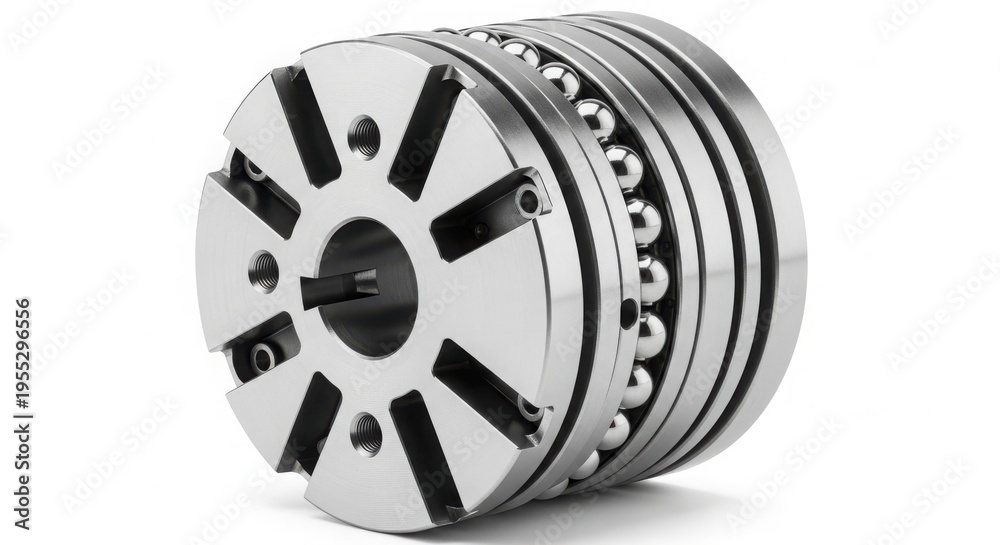 Obraz premium A close-up of a metal coupling or gear
