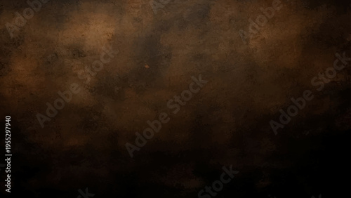 Dark vintage grunge background with rough textured surface and aged dirty effect in brown and black tones creating an antique wall paper style backdrop