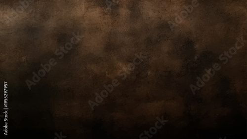 Dark vintage grunge textured background with aged dirty wall effect in brown and black tones resembling antique paper or chalkboard surface suitable for wallpaper or design backdrop