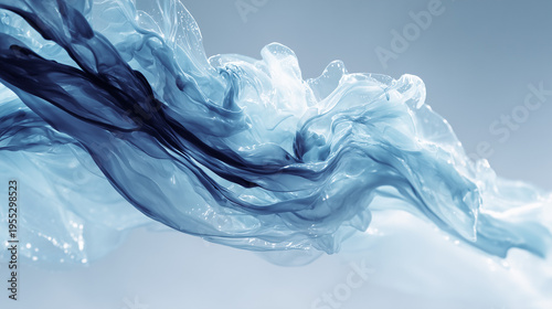 Graceful Blue Translucent Flow