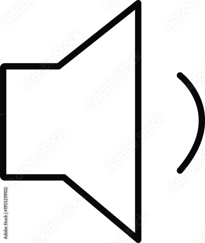 Art & Illustration, Low volume speaker icon for audio control UI