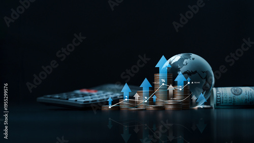 Tableau sur toile Inflation, finance and investment concept