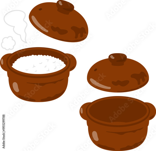 小さい土鍋で炊いたご飯