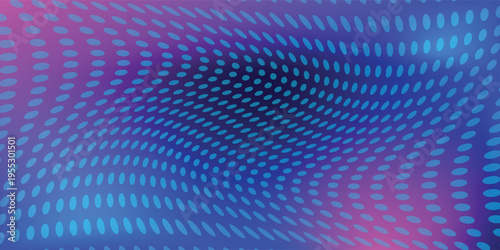 Abstract digital waving 3d particle technology background design. Futuristic moving dots particles, hi-tech and big data visualization for brochures, flyers, magazine, business card, banner. Vector.