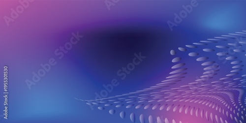 Abstract digital waving 3d particle technology background design. Futuristic moving dots particles, hi-tech and big data visualization for brochures, flyers, magazine, business card, banner. Vector.