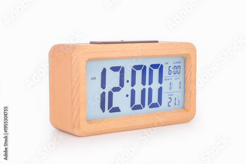 digital clock on white