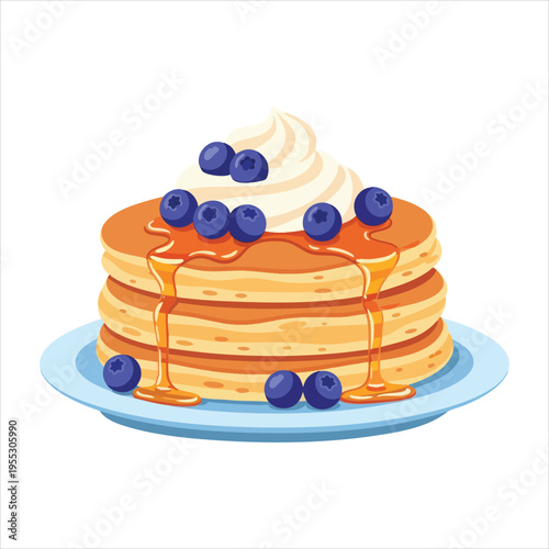 Illustration of Pancakes dessert food
