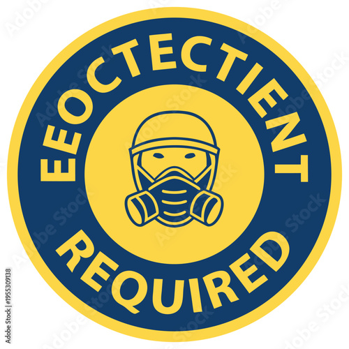 PPE Required Circular Decal for Warehouse Safety Standards