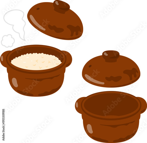 小さい土鍋で炊いた玄米