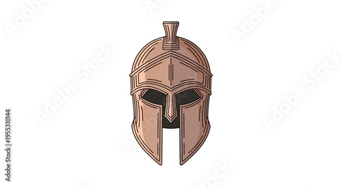 Ancient Greek Spartan Warrior Helmet.