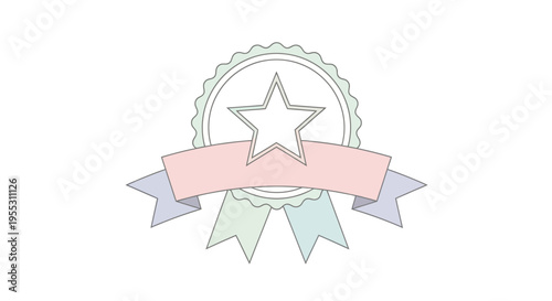 Ribbon with star award symbol.