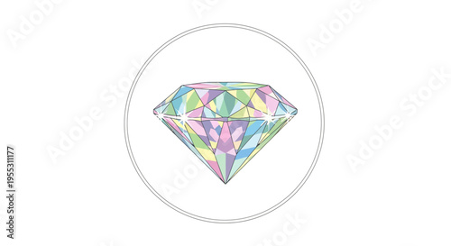 Colorful Diamond Gemstone Jewelry Object.
