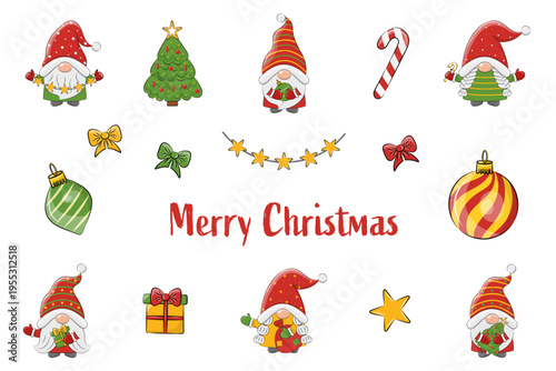 cute holiday christmas ornament set