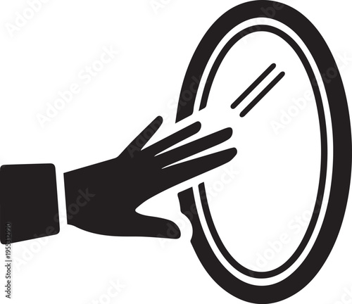 Hand wiping clean a circular surface