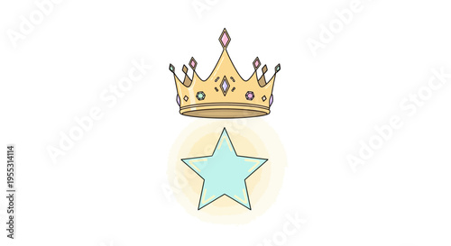 Golden Crown with Star Symbol.