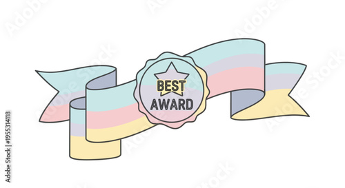 Best Award Ribbon Logo Design.