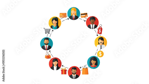Business People Network Circle.