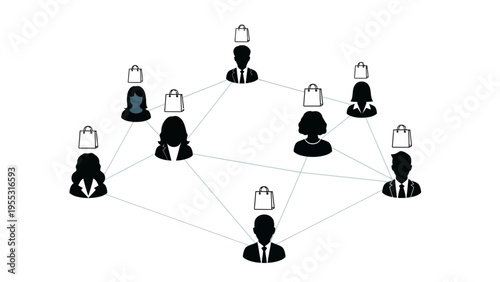 Business People Network Connection.