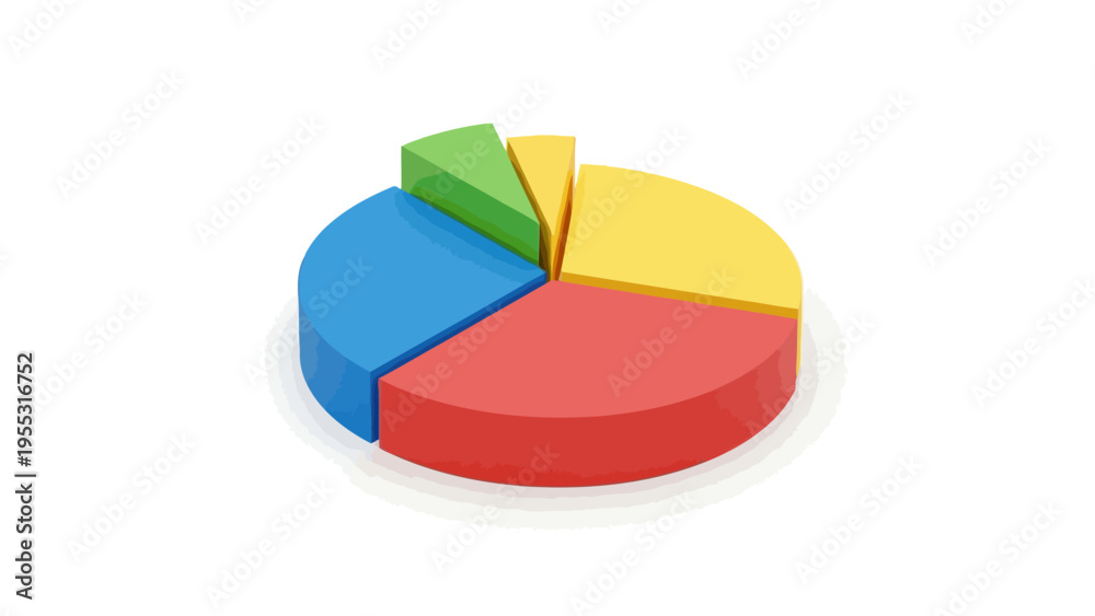 Obraz premium Colorful Pie Chart Illustration.
